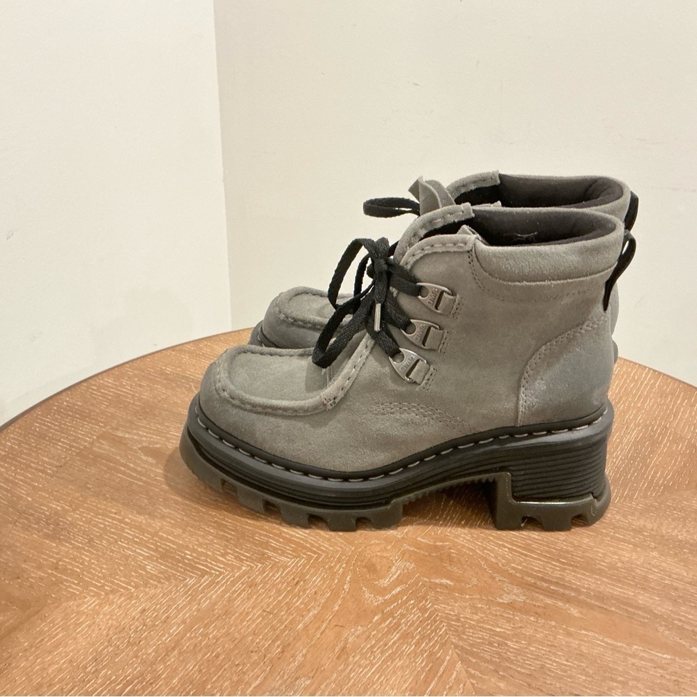 Dr. Martens Corran 3-Eye Suede Heeled Boots. - Picture 8 of 8